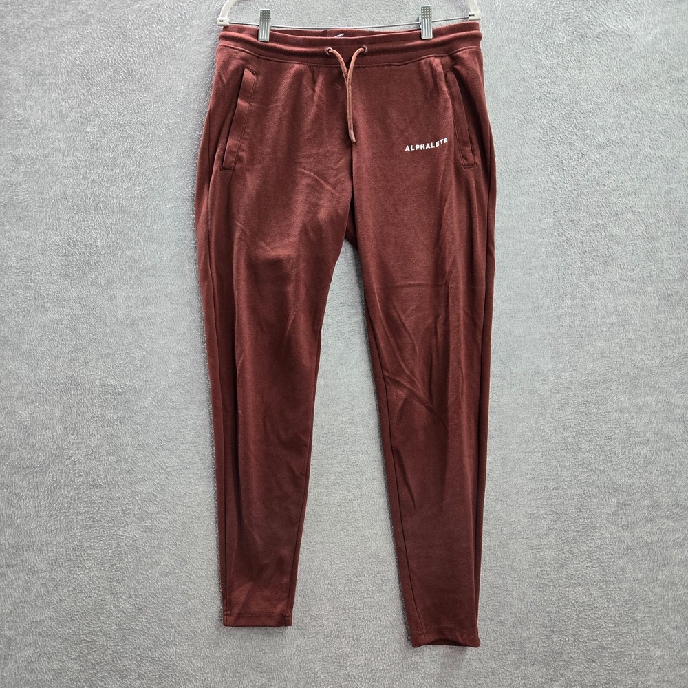 Alphalete Men Activewear Pants Medium‎ Brown Jogger Logo Learn Dream Be More